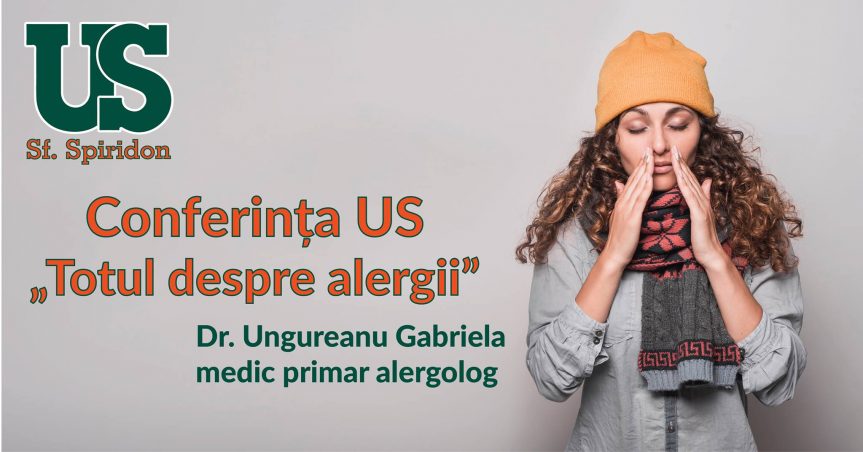 Conferința „Totul despre alergii”, cu Dr. Ungureanu Gabriela | 15 decembrie 2018