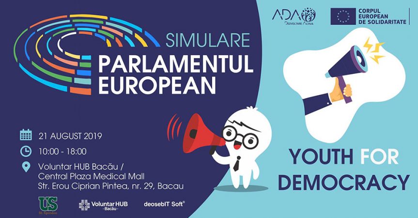 Simulare Parlamentul European – ședință plenară, Youth for Democracy | 21 august 2019